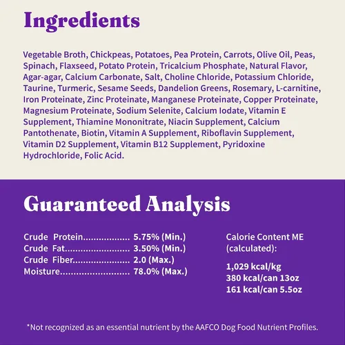 Miniatura 7 de Halo Holistic - Alimento húmedo vegano para perros, receta a base de plantas, comida enlatada para perros, salud digestiva completa, perros adultos