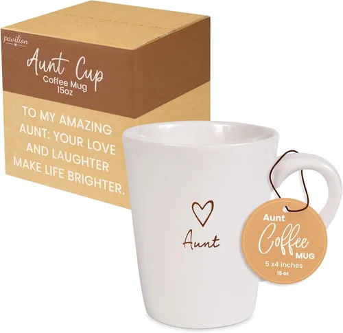 Pavilion Gift Company - Taza Pavilion Gift Company Aunt 19560, 15 onzas, color crema