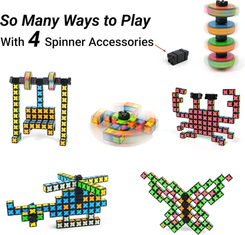 Miniatura 6 de TOSY Cubo Magnético 4x4 - 70 Bloques, 560 Imanes, Multiuso: Bloques de Construcción Creativos, Fidget Spinner Transformable, Rompecabezas/Cubo Cubo