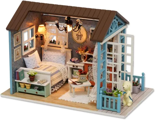 TuKIIE Kit de casa de muñecas en miniatura, a escala 1:24, accesorios de casa de muñecas con muebles para niños, adolescentes y adultos (Forest
