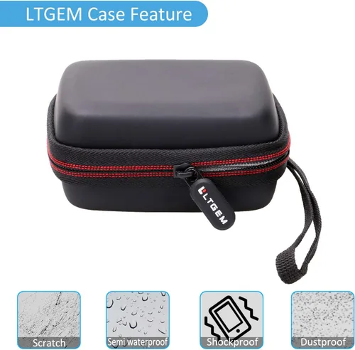 Miniatura 8 de LTGEM - Funda compatible con JBL GO2 / GO 2 / GO Altavoz ultra portátil impermeable, negro y gris