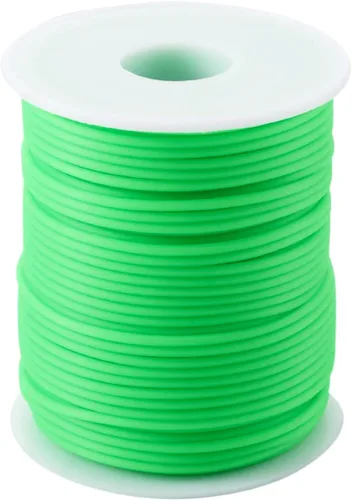 Miniatura 12 de FASHEWELRY 3 rollos de cables de goma huecos para tejer, cable de peluquero de 0.079 pulgadas (0.079 in), cables de silicona para tejer puntada