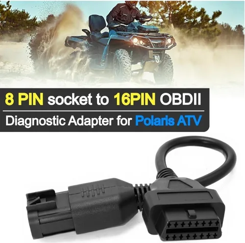 Miniatura 6 de OBD 8 Pin a 16 Pin Cable de motocicleta OBD2 Motorrad Adaptador 8Pin Polaris Slingshot Moto RZR Ranger General Sportsman ACE para ATV Herramienta