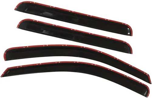 Miniatura 5 de Visera de ventana compatible con Jeep Grand Cherokee 2005-2010, estilo delgado, acrílico, tintado ahumado y semitransparente por IKON MOTORSPORTS