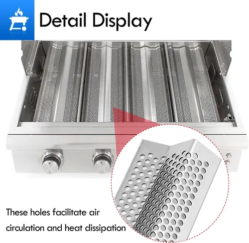 Miniatura 5 de Piezas de repuesto para parrilla de gas Blaze, placas de calor tradicionales de 3/4/5 quemadores BLZ-4-Cart BLZ-5-Cart Blaze 25 32 40 pulgadas LP NG