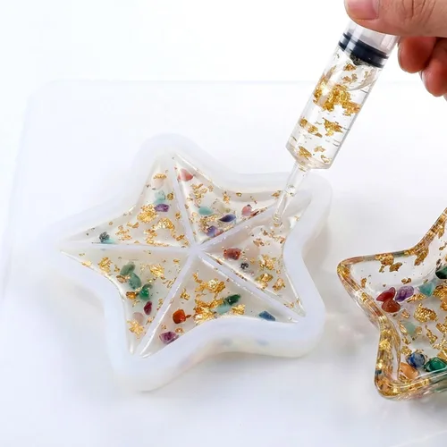 Miniatura 3 de EXCEART Molde de silicona de 6.10 pulgadas de resina epoxi para manualidades, plato de baratija, decoración del hogar y almacenamiento de escritorio