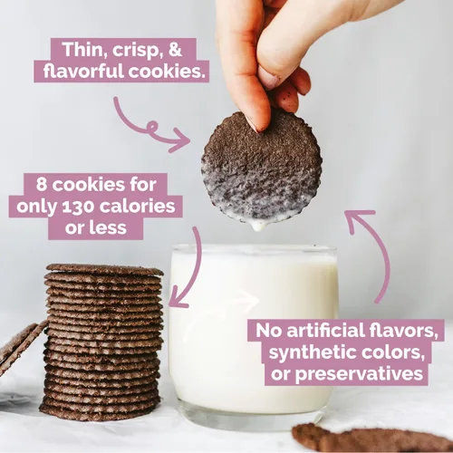 Miniatura 2 de Dewey's Bakery Brownie Crisp Moravian Cookie Thins, panadería fresca con ingredientes simples reales, aperitivo bajo en calorías, sin sabores