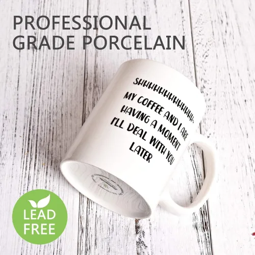 Miniatura 3 de Bosmarlin Taza grande y divertida de regalo para los amantes del café, taza de gran humor para trabajadores de oficina, 17.5 onzas, apta