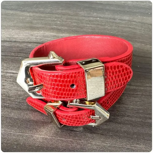 Miniatura 6 de PEAS Pulsera de cuero de la PU de la PU de la hebilla de la hebilla del cinturón de la aleación de la joyería punk