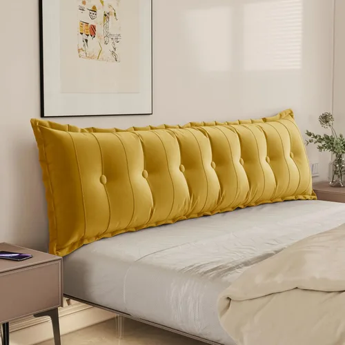 Miniatura 21 de WOWMAX Almohada rectangular para cabecero, almohada para respaldo de cama, almohada para sentarse en la cama, almohada de apoyo para la espalda