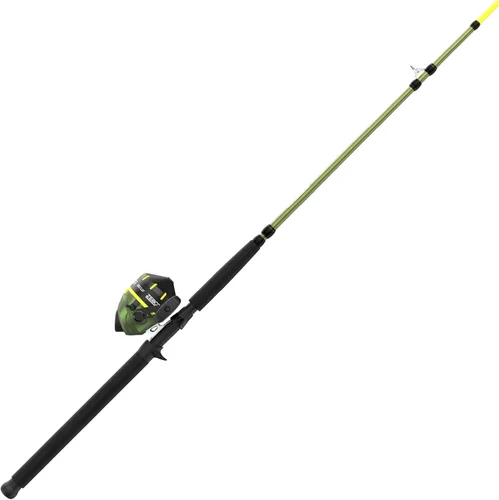 Zebco Big Cat Spincast - Combo de caña de pescar y carrete, engranajes totalmente metálicos, recuperación a mano derecha o izquierda intercambiable