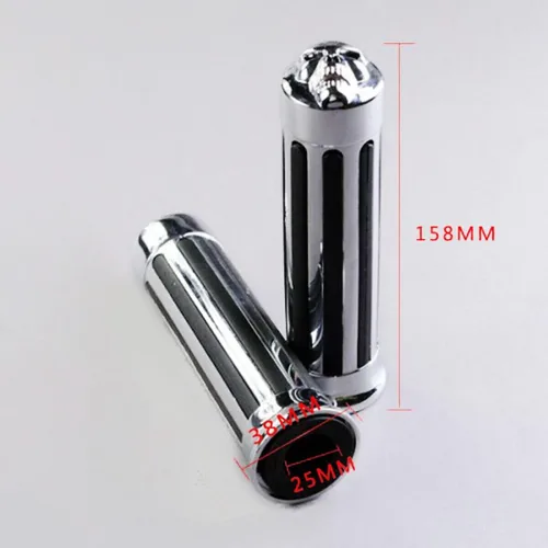 Miniatura 5 de TESWNE - Manillar de goma cromada de 1 pulgada para motocicleta