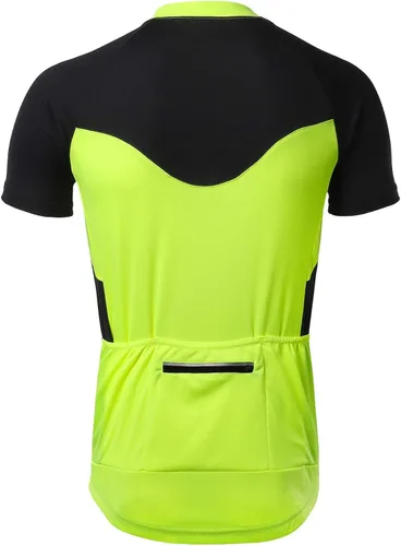 Miniatura 3 de ARSUXEO Camiseta de ciclismo de manga corta para hombre, camiseta de ciclismo MTB con bolsillo con cremallera 655