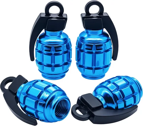Miniatura 12 de 6 tapas de válvula de neumático, cubiertas universales de válvula de neumático de aleación de aluminio para automóviles, camiones, SUV, Rojo
