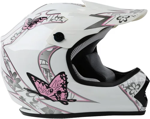 Miniatura 7 de TCT-MT - Casco juvenil/adulto + gafas + guantes DOT azul/rosa para niños, casco para ATV, casco para moto cross y campo traviesa en tallas S a XL