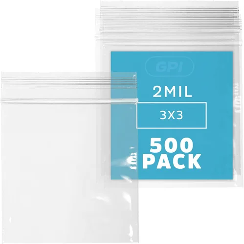 Miniatura 12 de 3" x 5," 2 Mil Claro Reclosable cierre de cremallera Lock Bolsas, caso de 1.000