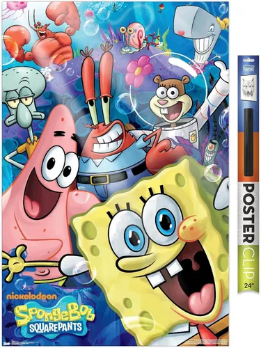Miniatura 18 de Trends International Nickelodeon Spongebob - Póster de pared Joy, 14.725 x 22.375 pulgadas, versión con marco de madera tipo granero