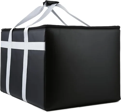 Miniatura 26 de musbus - Paquete de 2 bolsas de compra aislantes XL, rojas, reutilizables, de alta resistencia, con cierre, plegables, para compras, para coche