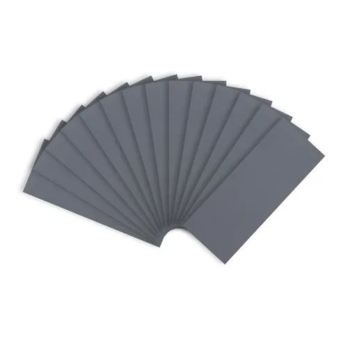 Miniatura 54 de Papel de lija de grano 120, hojas de lijado en seco y húmedo de 9 x 3.6 pulgadas para acabado de muebles de madera, lijado de metal y pulido