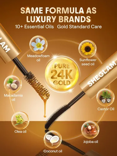 Miniatura 5 de SHEGLAM Máscara de pestañas todo en uno de 24k con volumen multiefecto de larga duración