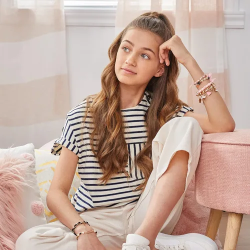 Miniatura 5 de Juicy Couture - Juego de pulseras de mini cadenas y dijes, juego de pulseras de amistad con cuentas, dijes y cuerdas, crea 5 pulseras, artes
