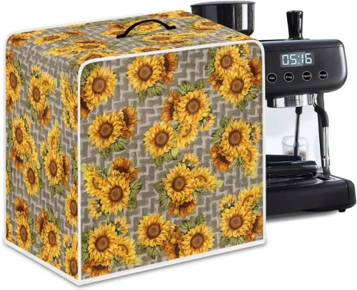 Miniatura 30 de DISNIMO Cubierta antipolvo para cafetera de mariposa azul, fundas para máquina de hacer café de cocina con mango superior, cubierta