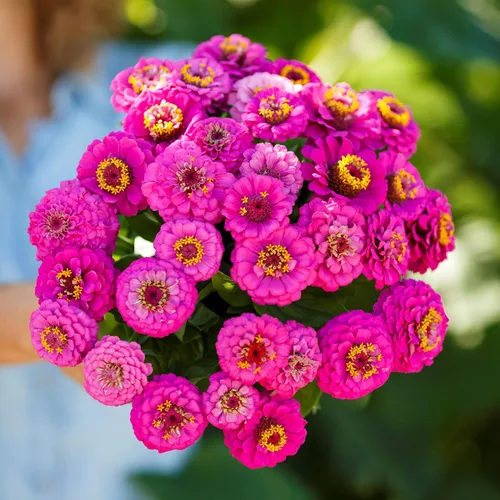 Miniatura 77 de Eden Brothers - Semillas de zinnia, cactus con flores, sin OMG, plantar en primavera, paquete, flores de bajo mantenimiento, zonas 3, 4, 5, 6, 7, 8