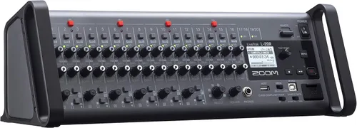 Zoom LiveTrak L-20R Mezclador/Grabadora Multipista para músicos con 20 entradas, 22 canales de grabación, control inalámbrico iOS, interfaz de audio