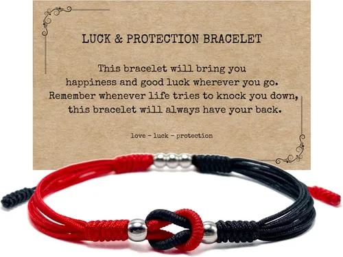 Miniatura 14 de LAMIBEE Infinity Surfer - Pulsera de la amistad con amor y amistad con color multicolor, cuerda de protección de nudo tibetano de la suerte tejida