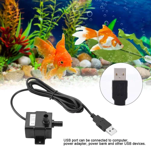 Miniatura 3 de Mini bomba sumergible USB 5V sin escobillas para acuario pequeño tanque de peces fuente de agua para mascotas fuentes de mesa sistema hidropónico