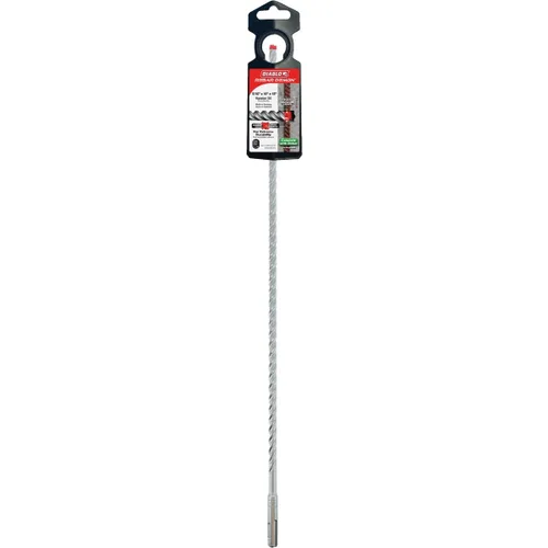 Miniatura 4 de Diablo Rebar Demon SDS-Plus - Broca de martillo de cabeza de carburo completa de 4 cortes, 3/8 pulgadas de diámetro, 12 pulgadas de largo, 10