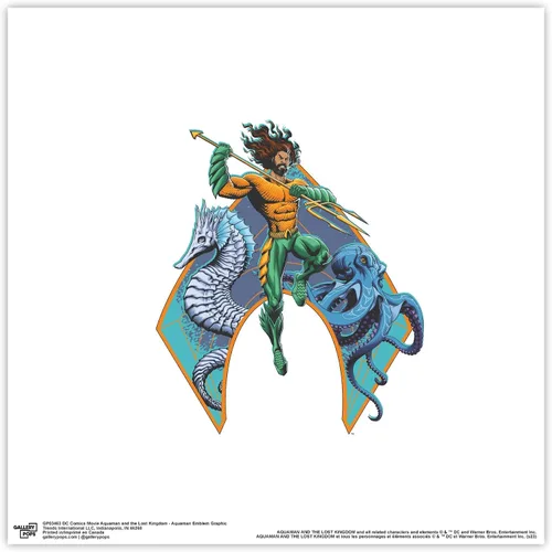 Miniatura 10 de Trends International Gallery Pops DC Comics Movie Aquaman y el Reino Perdido - Póster gráfico de pared con emblema de Aquaman, 12.00 x 12.00 Versión
