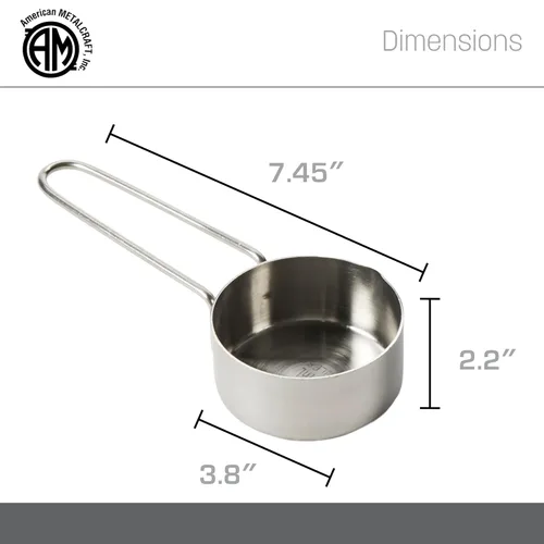 Miniatura 4 de American Metalcraft Taza medidora de acero inoxidable de 1-1/2 taza, plateada