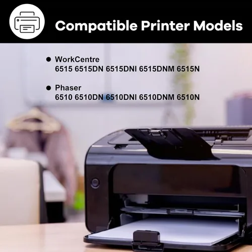 Miniatura 2 de Phaser 6510 / Workcentre 6515 - Cartucho de tóner de alta capacidad compatible con Xerox 106R03477 para Xerox WorkCentre 6515DN 6515DNI 6515DNI
