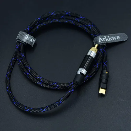 Miniatura 4 de Arklove Cable USB c a coaxial macho tipo c a interfaz de audio coaxial digital RCA hembra adaptador de cable spdif para amplificador de sonido DSD64