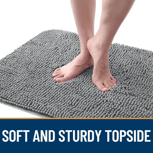 Miniatura 4 de OLANLY - Tapete para puerta de perro y patas sucias, absorbe la humedad y la suciedad, antideslizante, lavable, de felpilla de secado rápido