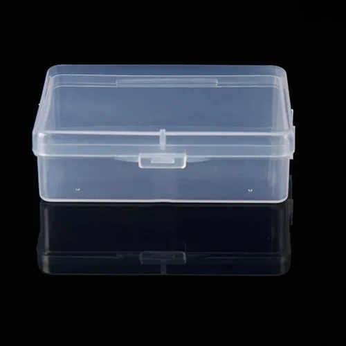Miniatura 5 de Caja de almacenamiento rectangular de 3 piezas con tapas con bisagras, 3.5 x 2.7 x 1.1 pulgadas, contenedores de almacenamiento de plástico