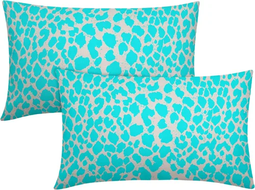 Miniatura 17 de Juego de 2 fundas de almohada de 16 x 16 pulgadas con estampado de leopardo, diseño de leopardo, con cremallera, decoración del hogar para sofá