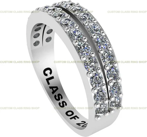 Miniatura 4 de Anillo personalizado de plata de ley para escuela secundaria y universidad, oro de 10 quilates, oro de 14 quilates, con certificación GRA