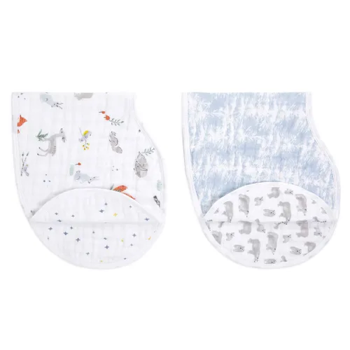 Miniatura 9 de aden + anais Babero Burpy, 100% muselina de algodón, suave absorbente, 4 capas, paño para eructos multiusos y babero, 22.5 x 11 pulgadas, paquete