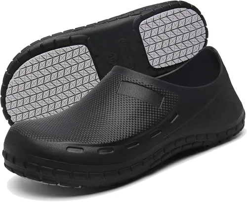 Zapatos de chef Zapatos de cocina para hombre, zapatos de cocina antideslizantes, a prueba de agua, zuecos de trabajo para hombre, cómodos zapatos