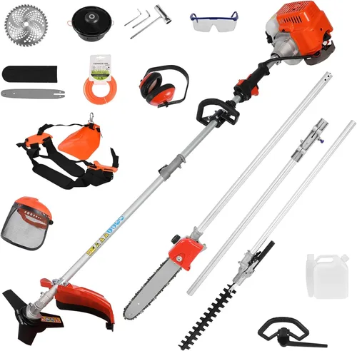 Miniatura 9 de Cortasetos a gas de 2 ciclos de 26 cc, cortasetos de doble cara de 24 pulgadas con mango giratorio, recortadora de setos de gasolina, jardinero