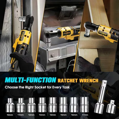 Miniatura 6 de Llave de trinquete inalámbrica de 3/8 pulgadas compatible con batería DeWalt de 20 V máximo, par alto de 74 pies (100 N.m), motor sin escobillas