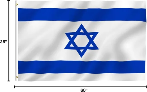 Miniatura 7 de Bandera de EE. UU. + cristiana + Israel + Vaticano + Templarios + Masónico, Israel Israel - Poliéster 68D