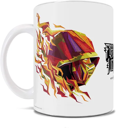Trend Setters Mortal Kombat - Sub-Zero VS Scorpion - Victoria impecable - Logotipo de película de acción en vivo - Una taza de café o té de 11 onzas