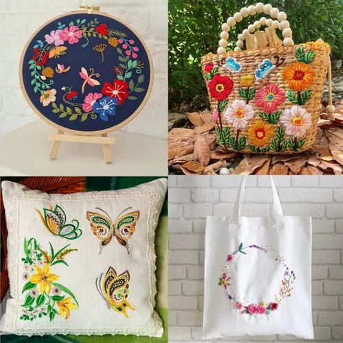Miniatura 6 de Paquete de 201 unidades de hilo de bordar, incluye hilos de bordado, caja organizadora de 3 niveles, kits de bordado para pulseras de amistad, punto