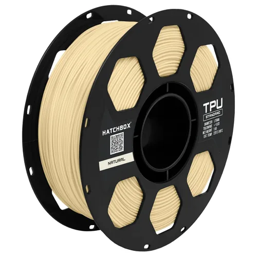 Miniatura 12 de HATCHBOX - Filamento de poliuretano termoplástico para impresora 3D, Shore 95A, color beige, carrete de 1 kg, precisión dimensional de +/- 0.03 mm