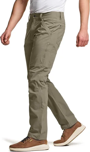 CQR - Pantalones de senderismo para hombre, impermeables, para usar al aire libre, ligeros, elásticos, de tipo cargo, corte recto, de trabajo, FPU