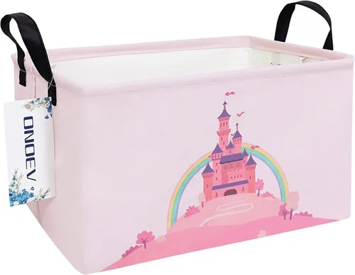 Miniatura 18 de Cesta de lavandería plegable rectangular, canasta de lona, cesta para guardería, adecuada para niños, oficina, dormitorio, ropa, almacenamiento