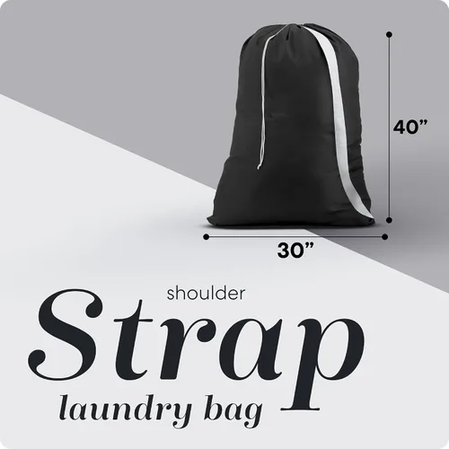 Miniatura 2 de Bolsa de lavandería Handy Laundry con correa de hombro - Cierre de cordón con bloqueo, material duradero, gran capacidad, costuras resistentes
